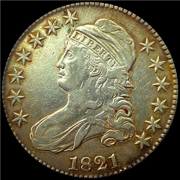 1821 Capped Bust Half Dollar ABOUT UNCIRCULATED
