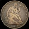 Image 1 : 1874 Arrows Seated Liberty Half Dollar LIGHTLY CIRCULATED