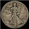 Image 1 : 1921-S Walking Liberty Half Dollar NICELY CIRCULAT NICELY CIRCULATED