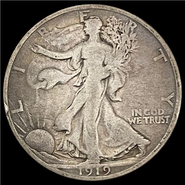 1919-D Walking Liberty Half Dollar NICELY CIRCULATED