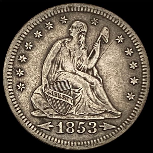 1853 Seated Liberty Quarter LIGHTLY CIRCULATED