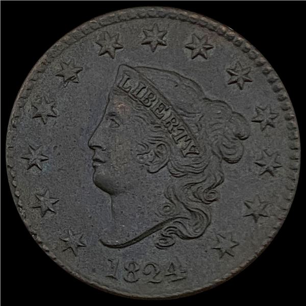 1824 Coronet Head Large Cent CHOICE AU