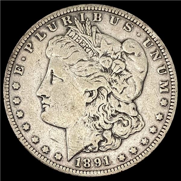 1891-CC Morgan Silver Dollar  LIGHTLY CIRCULATED
