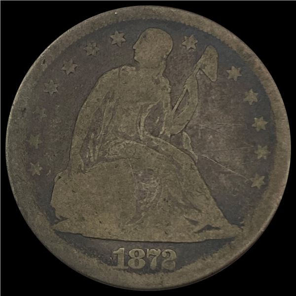 1872 Seated Liberty Dollar NICELY CIRCULATED