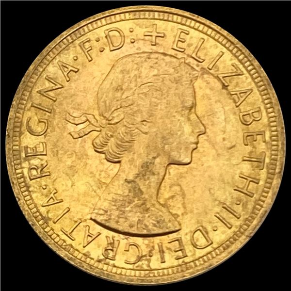 1957 British Gold Sovereign AGW.2355oz GEM BU