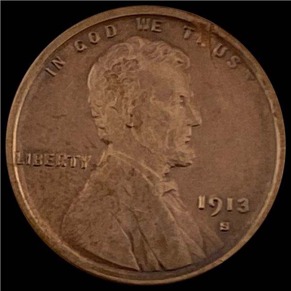 1913-S Lincoln Wheat Cent UNCIRCULATED