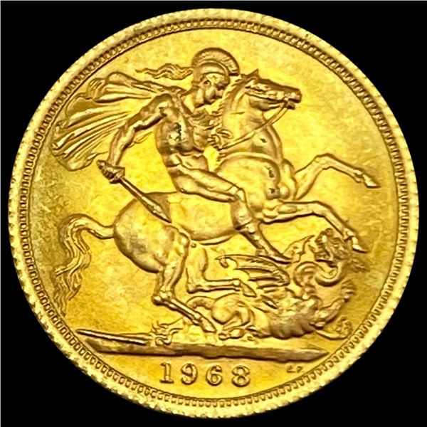 1968 British Gold Sovereign AGW.2355oz GEM BU