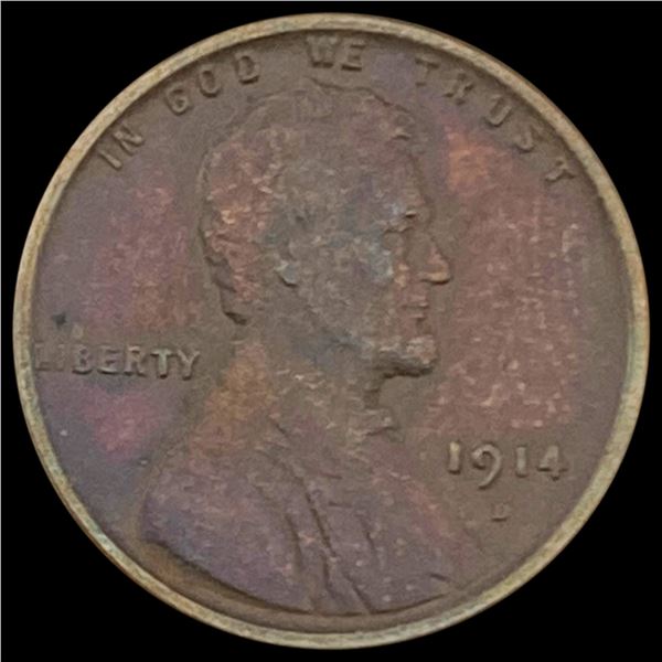 1914-D Lincoln Wheat Cent CHOICE AU