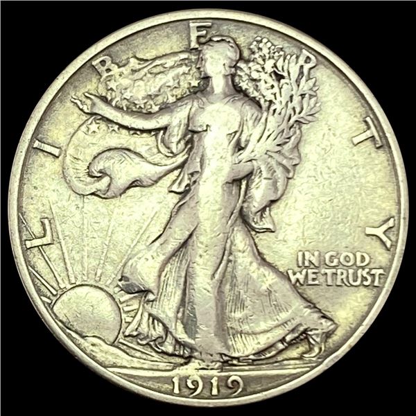 1919-S Walking Liberty Half Dollar LIGHTLY CIRCULATED