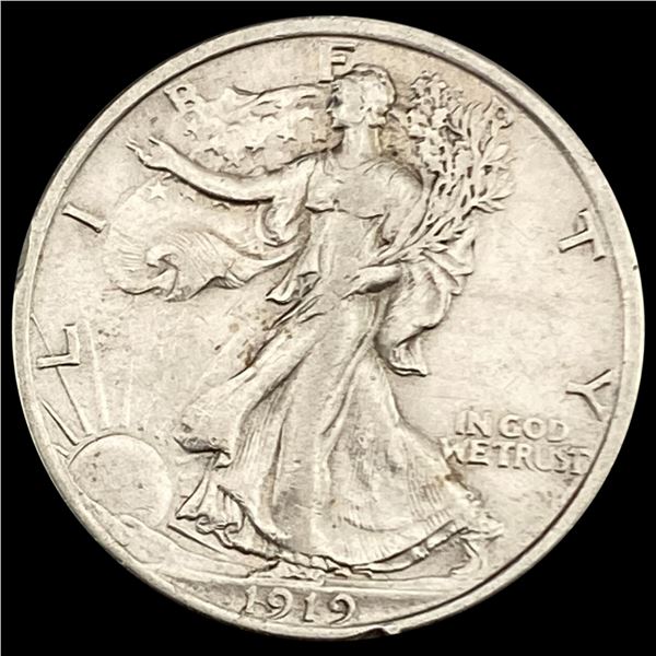 1919 Walking Liberty Half Dollar CLOSELY UNCIRCULA CLOSELY UNCIRCULATED