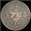 Image 2 : 1916 CUBA PESO NEARLY UNCIRCULATED