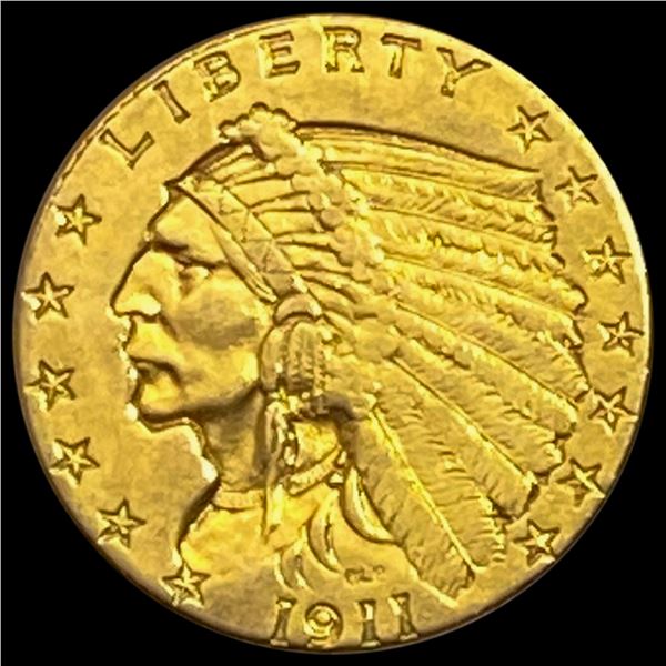 1911 $2.50 Gold Quarter Eagle CLOSELY UNCIRCULATED