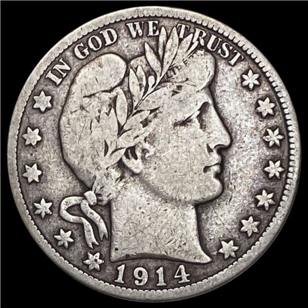1914-S Barber Half Dollar NICELY CIRCULATED