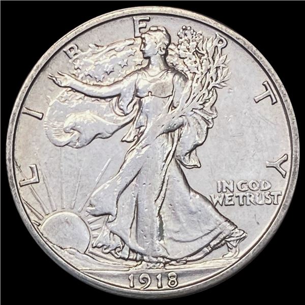 1918-S Walking Liberty Half Dollar CLOSELY UNCIRCULATED