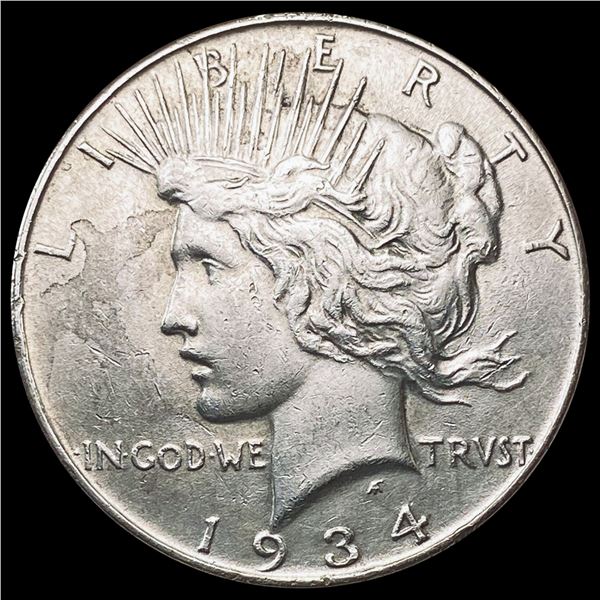 1934 Silver Peace Dollar CLOSELY UNCIRCULATED