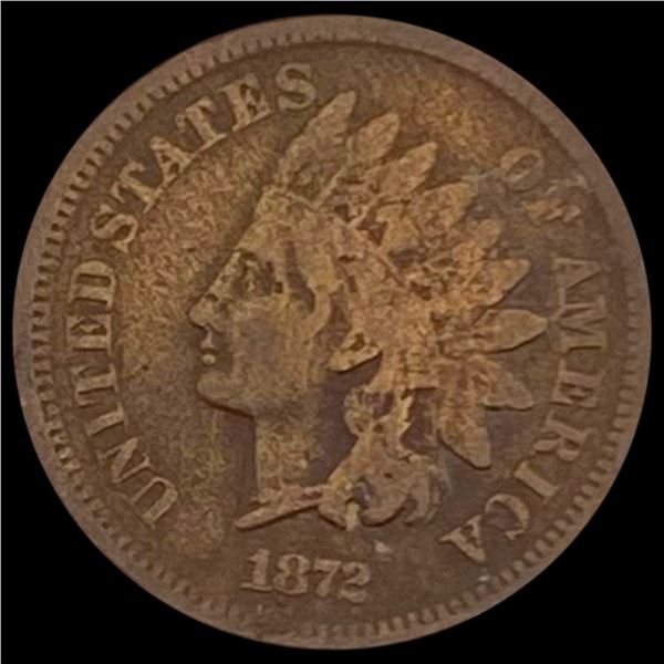1872 Indian Head Cent LIGHTLY CIRCULATED