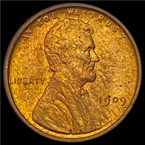 1909 RD Wheat Cent ABOUT UNC