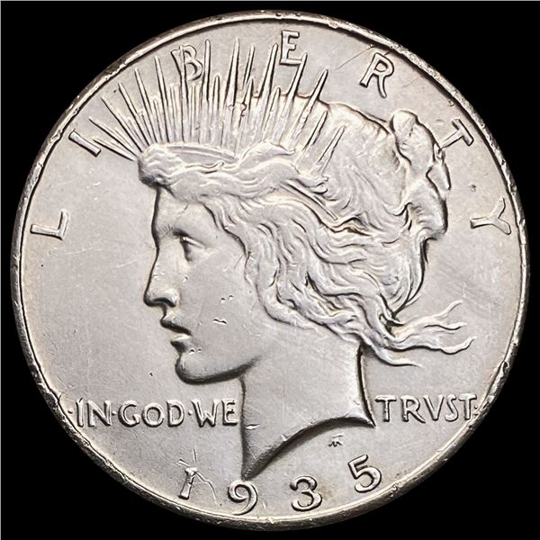 1935 Silver Peace Dollar NEARLY UNCIRCULATED