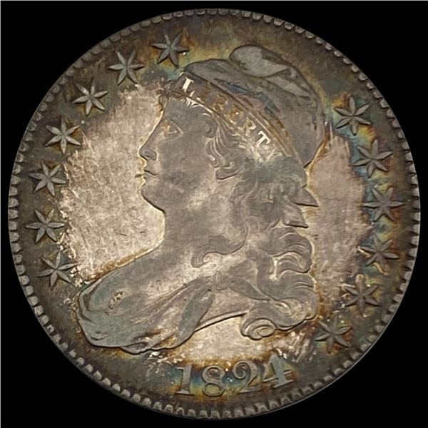 1824 Capped Bust Half Dollar CLOSELY UNCIRCULATED CLOSELY UNCIRCULATED