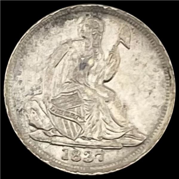 1837 Seated Liberty Half Dime CLOSELY UNCIRCULATED CLOSELY UNCIRCULATED