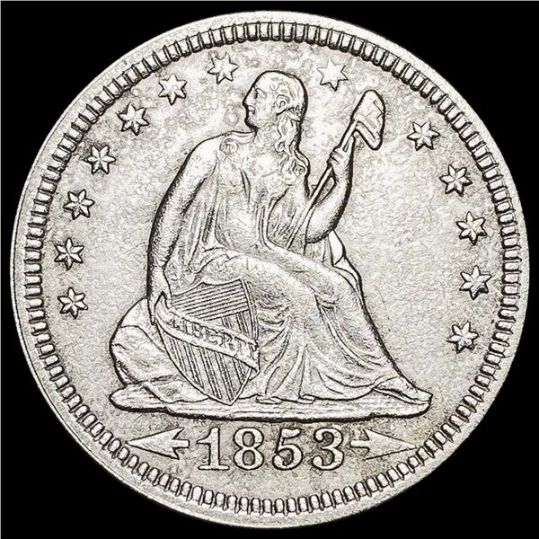 1853 Arrows Seated Liberty Quarter CLOSELY UNCIRCULATED