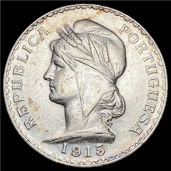 1915 Portugal 1 Escudo CHOICE AU