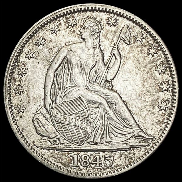 1845 Seated Liberty Half Dollar CHOICE AU