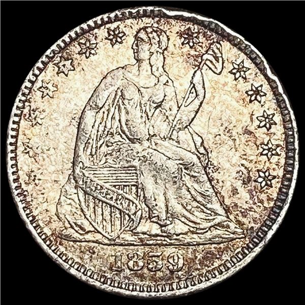 1859 Seated Liberty Half Dime CLOSELY UNCIRCULATED CLOSELY UNCIRCULATED