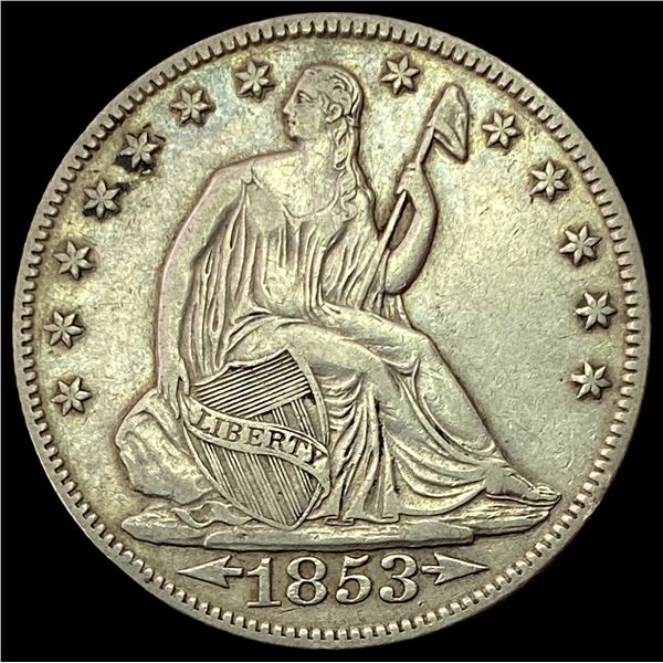 1853-O Seated Liberty Half Dollar ABOUT UNCIRCULATED