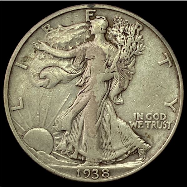 1938-D Walking Liberty Half Dollar LIGHTLY CIRCULATED