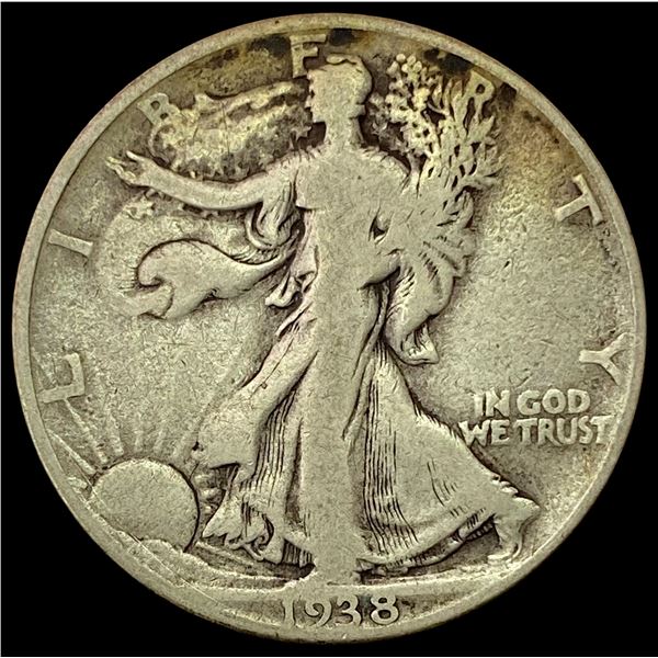 1938-D Walking Liberty Half Dollar LIGHTLY CIRCULATED