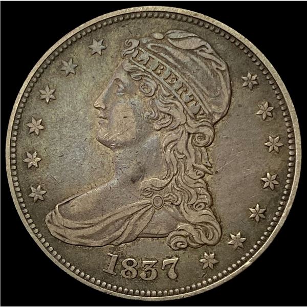 1837 Capped Bust Half Dollar ABOUT UNCIRCULATED