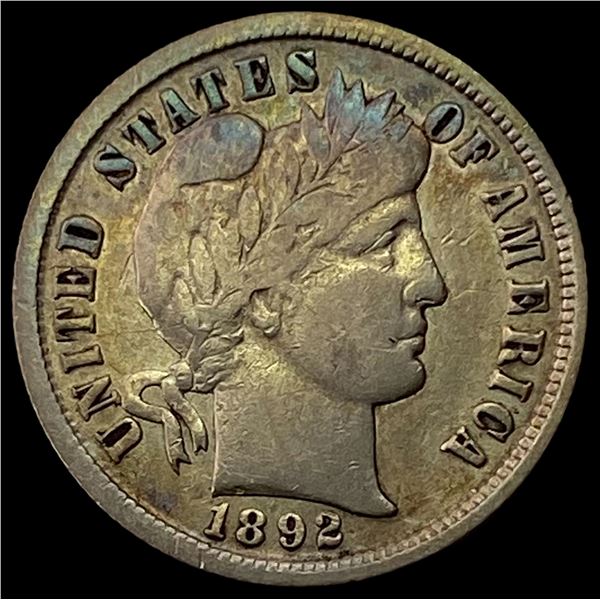 1892-S Barber Dime LIGHTLY CIRCULATED