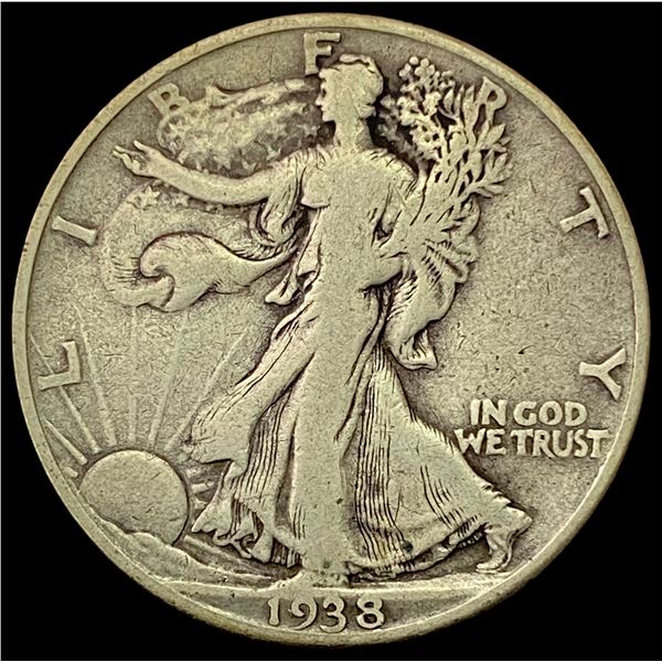 1938-D Walking Liberty Half Dollar LIGHTLY CIRCULATED