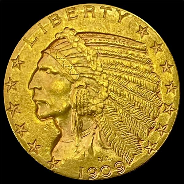 1909-D Indian Head Half Eagle $5 UNCIRCULATED