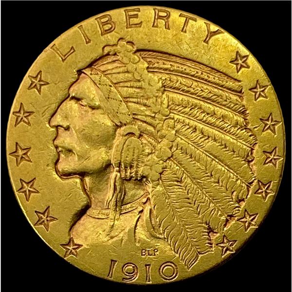 1910-D Indian Head Half Eagle $5 CIRC