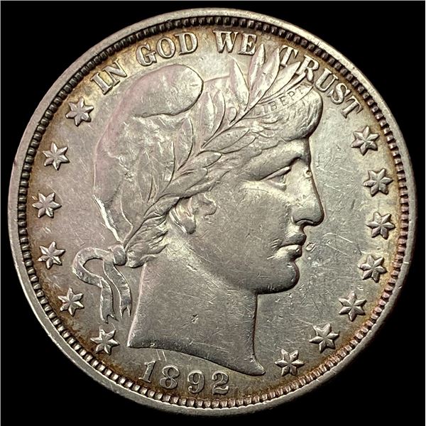 1892 Barber Half Dollar ABOUT UNCIRCULATED