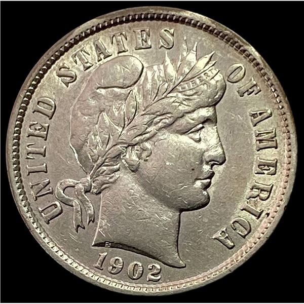 1902 Barber Dime ABOUT UNCIRCULATED