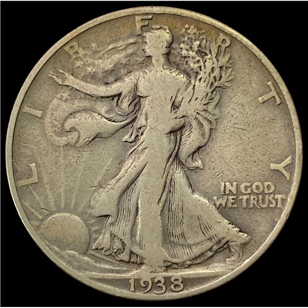 1938-D Walking Liberty Half Dollar LIGHTLY CIRCULATED