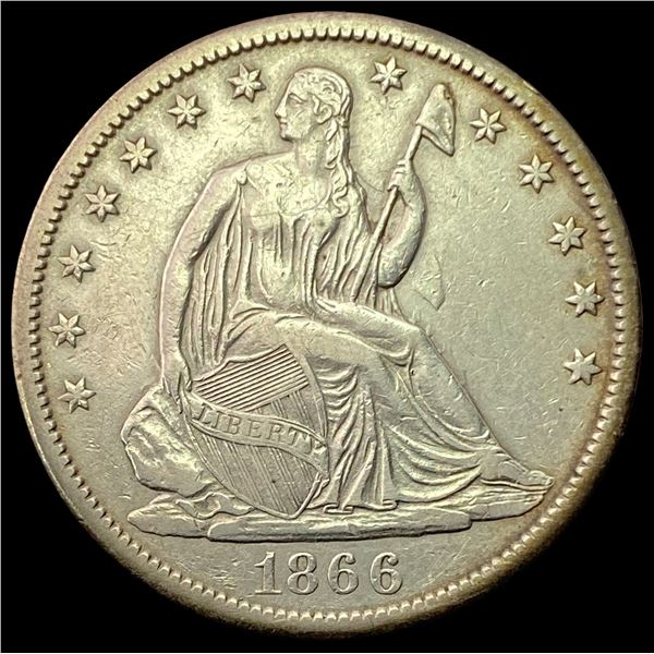 1866-S Seated Liberty Half Dollar NEARLY UNCIRCULATED