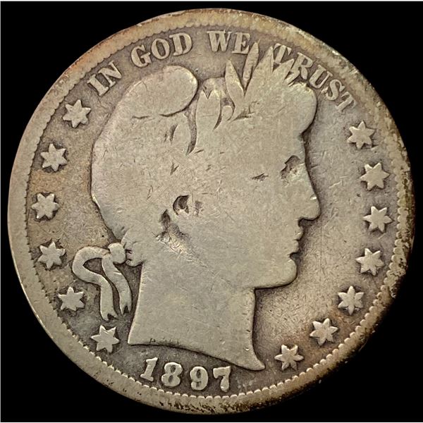1897-S Barber Half Dollar LIGHTLY CIRCULATED