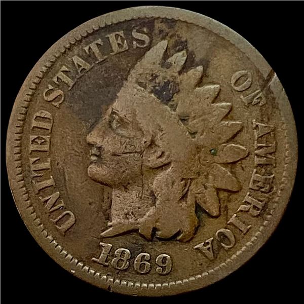 1869 Indian Head Cent LIGHTLY CIRCULATED