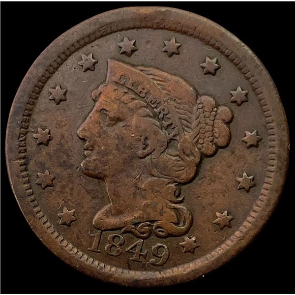 1849 Large Cent LIGHTLY CIRCULATED