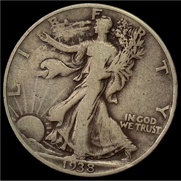 1938-D SILVER Walking Liberty Half Dollar LIGHTLY CIRCULATED
