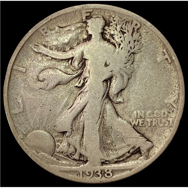 1938-D SILVER Walking Liberty Half Dollar LIGHTLY CIRCULATED