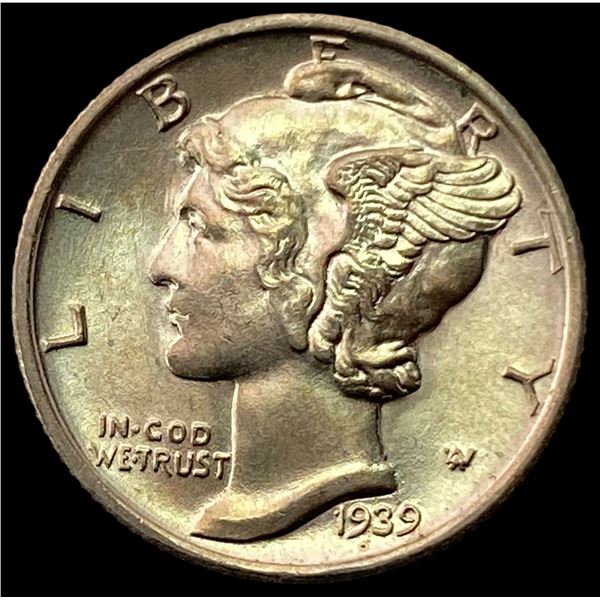1939-S SILVER Mercury Dime GEM BU