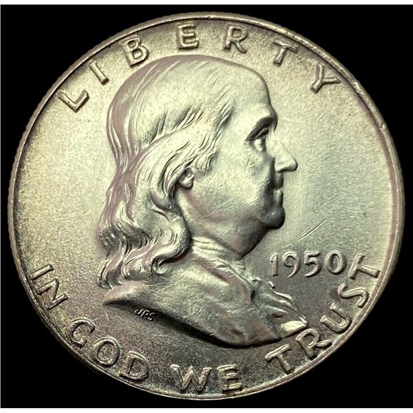 1950 SILVER Franklin Half Dollar GEM BU