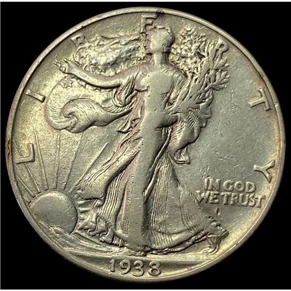1938-D SILVER Walking Liberty Half Dollar LIGHTLY CIRCULATED