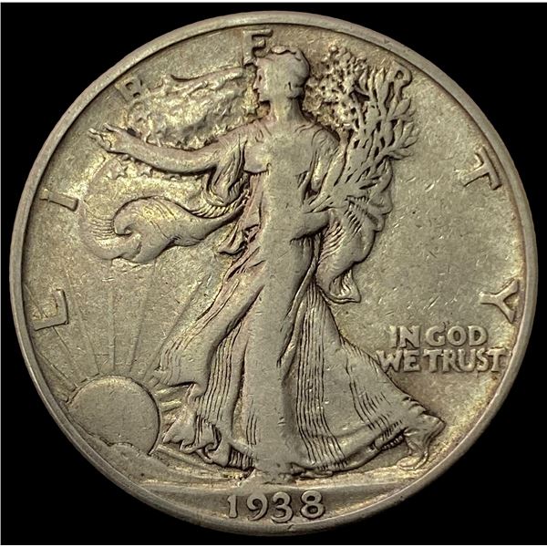 1938-D SILVER Walking Liberty Half Dollar LIGHTLY CIRCULATED