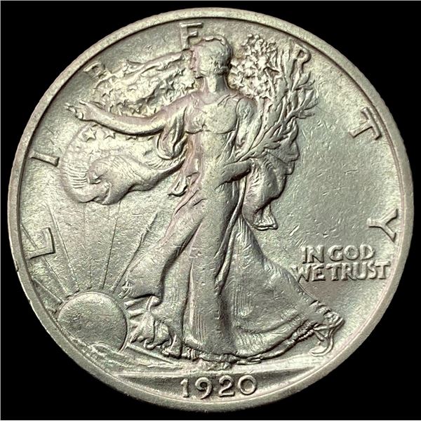 1920-D SILVER Walking Liberty Half Dollar ABOUT UNCIRCULATED